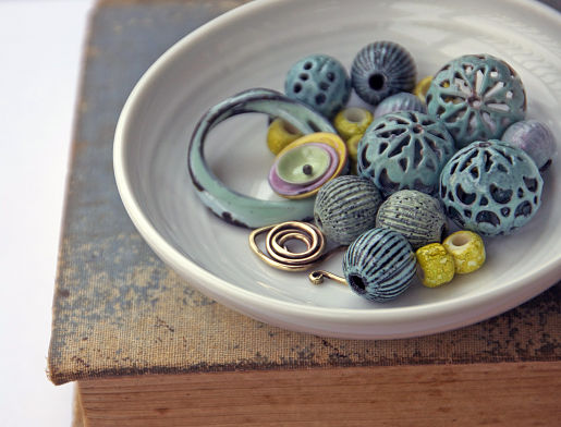 Enameled Bead Soup bead mix by Barbara Lewis.