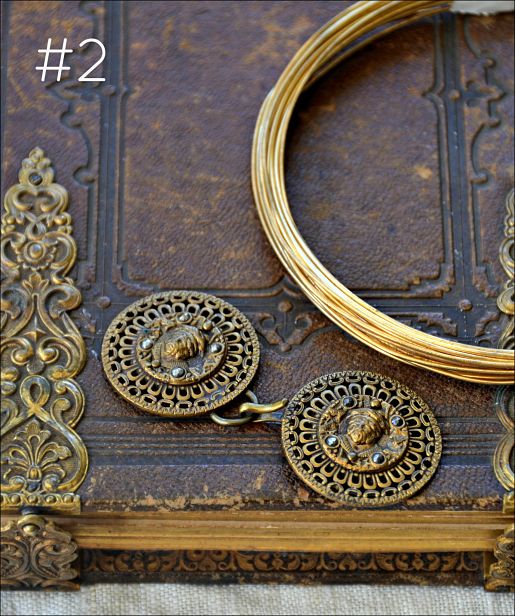 The Missing Link giveaway - antique buckle and wire