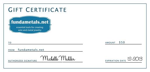 fundametals gift certificate for artBLISS