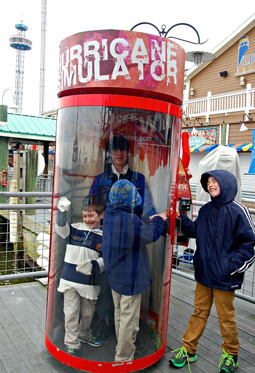 Kemah Boardwalk hurricane simulator
