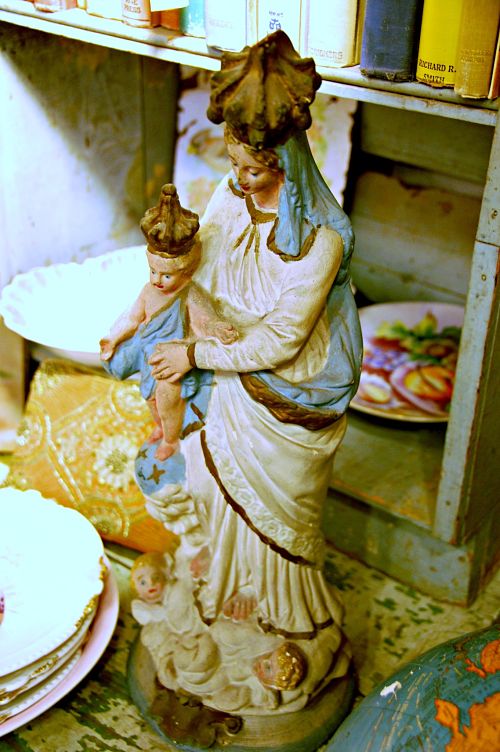 Vintage Blessed Mother statue at Uncommon Objects